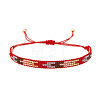 Colorful Glass Seed Bead Braided Bracelets for Women QJ1437-2-1