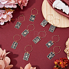 DICOSMETIC Tarot Cards Alloy Enamel Wine Glass Charms AJEW-DC0001-36-4