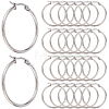 SOFPLATE 30 Pairs 304 Stainless Steel Hoop EarRing Shapes EJEW-SP0001-02A-P-1