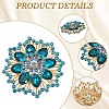 Flower Alloy Rhinestone Brooches for Backpack Clothes JEWB-WH20011-02E-5