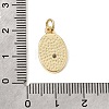 Brass Micro Pave Clear Cubic Zirconia Pendants CU-CBA7D12-13G-3