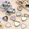 60Pcs Tinplate Packing Boxes with Visible Window Lid CON-WA0001-12-4
