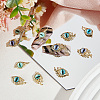 HOBBIESAY 36Pcs 12 Styles Evil Eye Alloy Cabochons MRMJ-HY0002-41-5