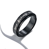 Word Keep Bucking Going Stainless Steel Rotatable Finger Ring PW-WGD6AA8-05-1