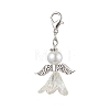 Wedding Season Angel Glass Pearl & Acrylic Pendant Decorations HJEW-JM01921-1