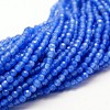 Dyed Natural White Jade Bead Strands G-J311-M-2