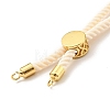 Half Finished Twisted Milan Rope Slider Bracelets FIND-G032-01G-09-3