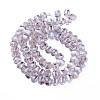 Electroplate Transparent Glass Beads Strands EGLA-N002-30-C04-3