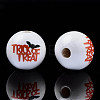 Halloween Printed Natural Wood Beads WOOD-S057-078-3