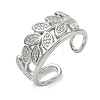 304 Stainless Steel Cuff Open Rings for Women RJEW-L341-02C-P-4