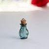 Glass Empty Wishing Bottle Pendants PW-WGF7B75-18-1