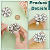 4Pcs Flower Alloy with Glass Rhinestone Shoe Buckle Clips AJEW-FG0003-64D-3