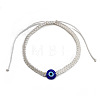 Evil Eye Lampwork Bead Braided Bead Bracelets NE0234-6-1