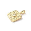 Rack Plating Brass Clear Cubic Zirconia Pendants KK-Z056-23G-2