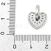 Brass Micro Pave Clear Cubic Zirconia Pendants KK-G522-53P-01-3