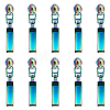 Gorgecraft 14Pcs Rectangle #5 Zinc Alloy Replacement Zipper Sliders FIND-GF0005-70B-1