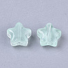 Transparent Spray Painted Glass Beads X-GLAA-N035-01-A05-2