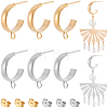 16Pcs 304 Stainless Steel Stud Earring Findings STAS-BBC0010-20B-1
