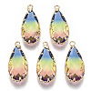 K9 Glass Imitation Tourmaline Pendants GLAA-Q069-03F-1