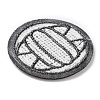 Sports Ball Theme Computerized Towel Fabric Embroidery Iron on Cloth Patches PATC-WH0007-23E-2