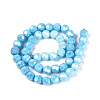 Anti-Tarnish Electroplate Glass Beads Strands EGLA-ZX010-8mm-15-4