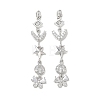 Brass Micro Pave Clear Cubic Zirconia Big Pendants CU-E004-01P-1