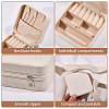12Pcs Square Imitation Leather with Velvet Jewelry Storage Zipper Cases for Bracelets CON-GL0001-07-4