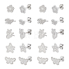 100Pcs 5 Style 304 Stainless Steel Stud Earring Settings STAS-DC0003-99-1