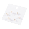 6 Pcs Brass Mirco Pave Clear Cubic Zirconia Ear Studs EJEW-S218-01G-01-2