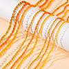 24 Strands 12 Styles Transparent Faceted Glass Beads GLAA-WR0001-04-3