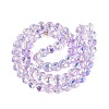 Electroplate Transparent Glass Beads Strands EGLA-N056-01A-06-2