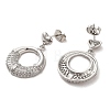 Ring Brass Micro Pave Clear Cubic Zirconia Stud Earrings for Women EJEW-A040-03P-2
