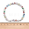 Platinum Tone Brass Micro Pave Cubic Zirconia Tennis Bracelets BJEW-B160-08P-6
