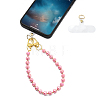 Glass Round Bead Mobile Straps HJEW-YW00517-03-1