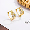 Brass Clear Cubic Zirconia Hoop Earrings FS-WG8C147-01-1