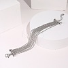 304 Stainless Steel Multi Strand Ball Chains Bracelets for Women FS-WGF1B10-03-2