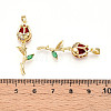 Brass Micro Pave Cubic Zirconia Pendants KK-N254-221G-03-3