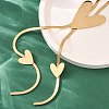 304 Stainless Steel Heart Y Necklaces NJEW-R026-30G-3