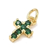 Brass Micro Pave Cubic Zirconia Pendants KK-A293-20G-05-2