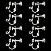 Rack Plated Brass Screw Clip-on Earring Findings KK-YW0001-10S-1