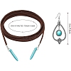 Alloy & Synthetic Turquoise Earrings & Leather Cord Necklaces Sets FS-WG48C4B-03-3