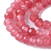 Dyed Natural Malaysia Jade Rondelle Beads Strands X-G-E316-2x4mm-62-3