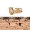925 Sterling Silver Micro Pave Clear Cubic Zirconia Beads SE-CBAF1B2-13C-G-2