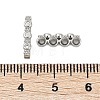 Brass Micro Pave Clear Cubic Zirconia Spacer Bars KK-P302-26P-3