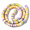 Handmade Polymer Clay Beads Strands CLAY-R089-6mm-139-3