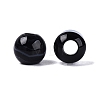 Natural Black Banded Agate(Dyed & Heated) European Beads G-Q607-03A-2