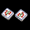 Printed Handmade Porcelain Beads PORC-G016-04X-2