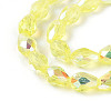 Transparent Electroplate Glass Beads Strands LS-EGLA-N023-6x8mm-A02-3