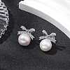 Natural Pearl Ear Studs EJEW-P286-40P-4