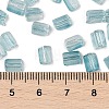 Transparent Spray Painted Glass Seed Beads SEED-L011-10A-09-4